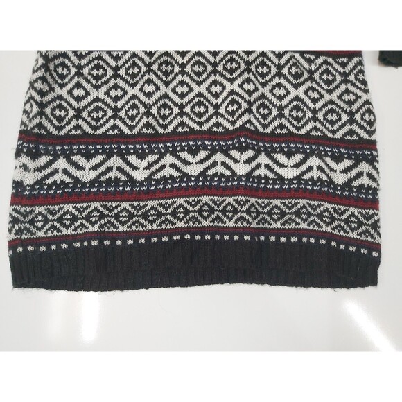 C Women's  Black And White Mid Length Sweater Dress Size Medium - Picture 3 of 9